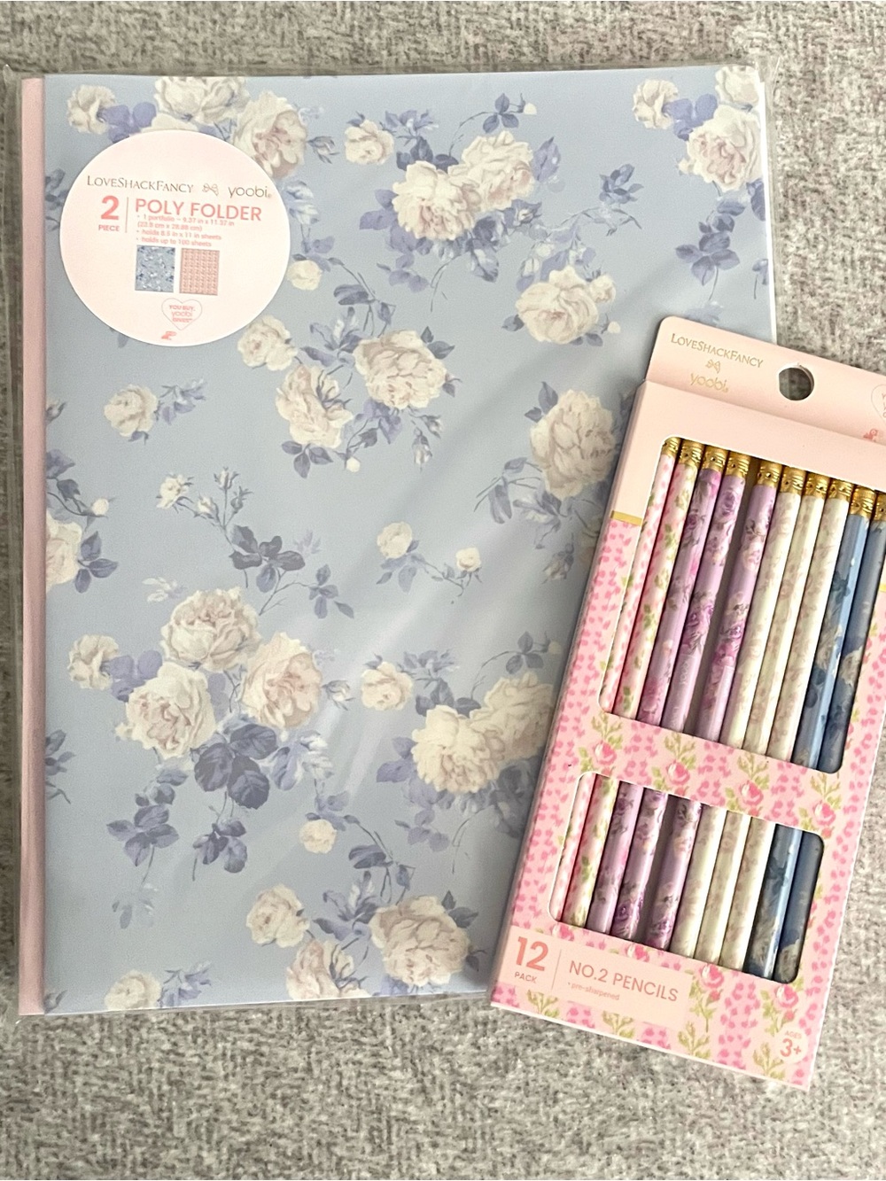 LoveShackFancy X Target Everyblooming Rosettes Heirloom Folders And Pencil Set